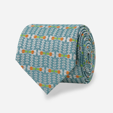 FLW Midway Gardens Meadow Tie- Blue
