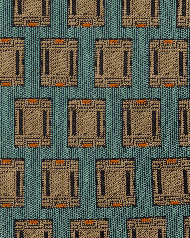 FLW Midway Gardens Facia Stone Tie - Blue