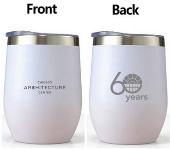 CAC 60th Anniversary Wine Tumbler- WHITE