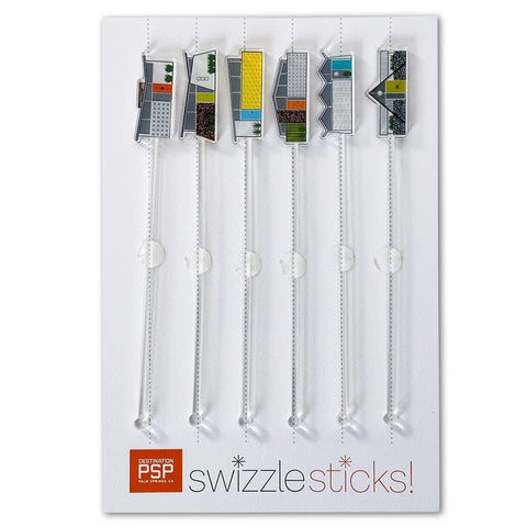 Midcentury Houses Swizzle Stick Set