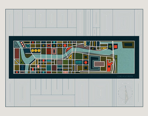 Chicago - On the River 11x14 Print