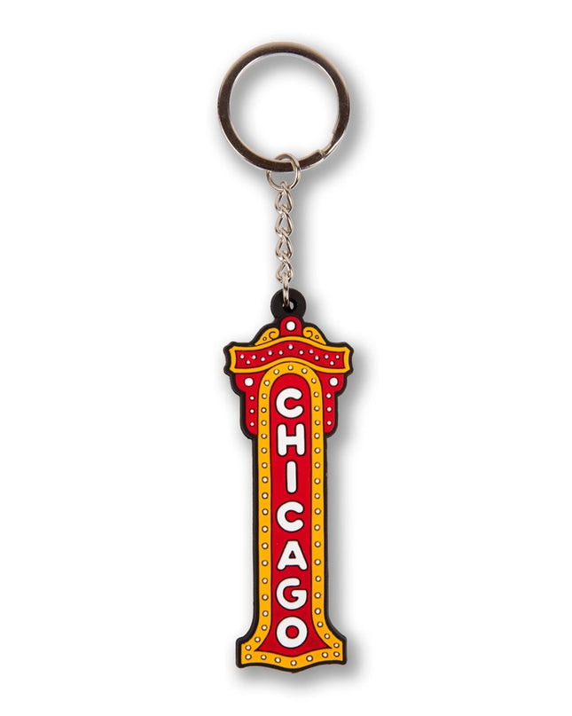 Chicago Theater Sign PVC Keychain