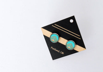 Birch Stud Earring: Turquoise