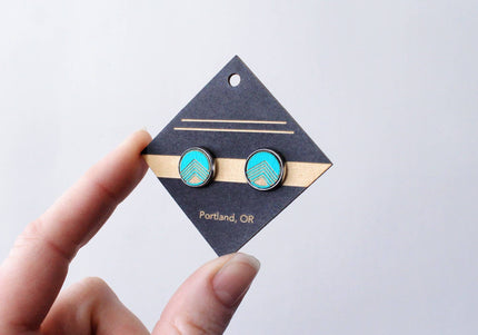 Birch Stud Earring: Turquoise