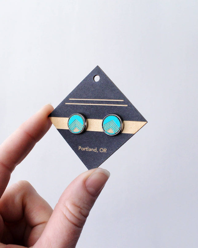 Birch Stud Earring: Turquoise