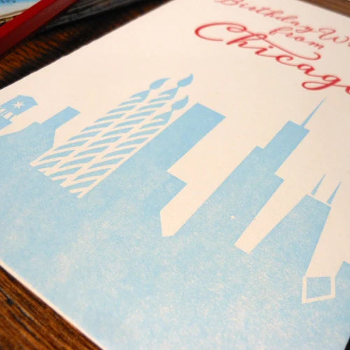 Birthday Wishes from Chicago Greeting Card