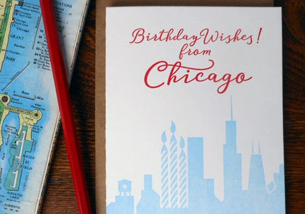 Birthday Wishes from Chicago Greeting Card