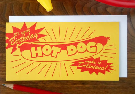 Birthday Hotdog Greeting Card