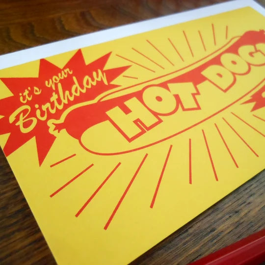 Birthday Hotdog Greeting Card