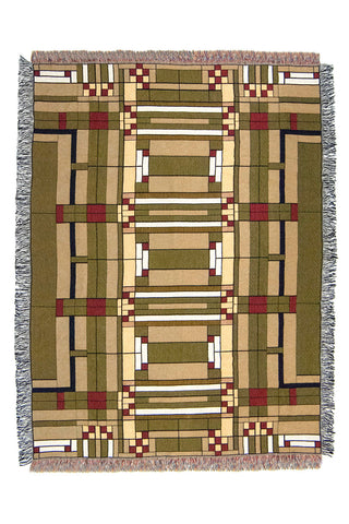 FLW Oak Park Skylight Throw Blanket