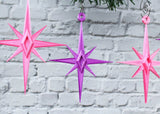 Starbursts Ornaments - Pink & Purple 4 Pack