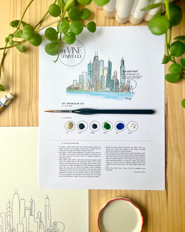 Chicago Skyline - Watercolor DIY Kit