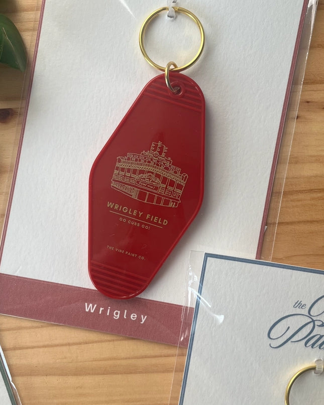 Chicago Keychain- Vintage Hotel- RED