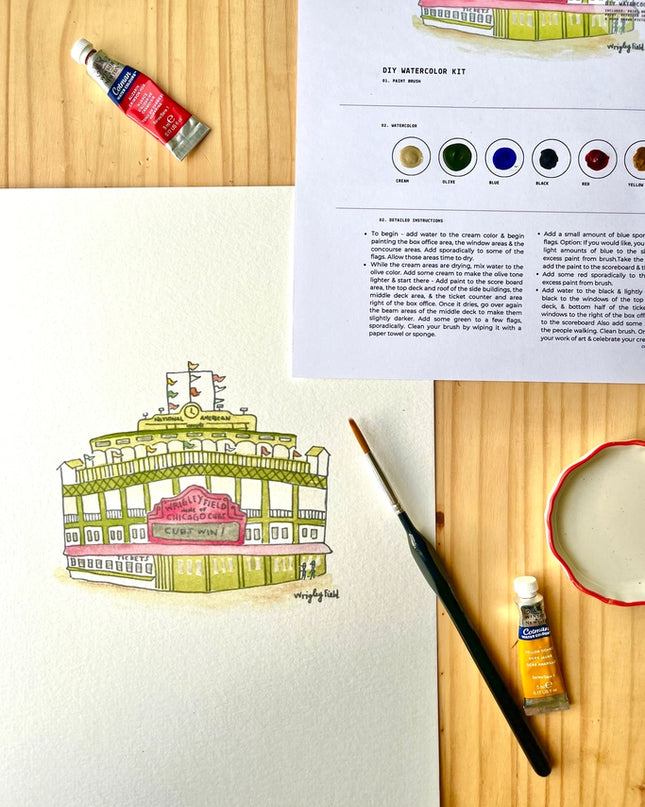 Wrigley Field - Watercolor DIY Kit