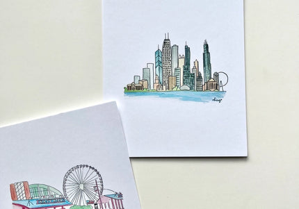 Chicago Watercolor Postcard Pack