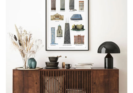 Downtown Architecture Styles Print - 11 x 14 inches