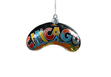 Bean Graffiti Glass Ornament