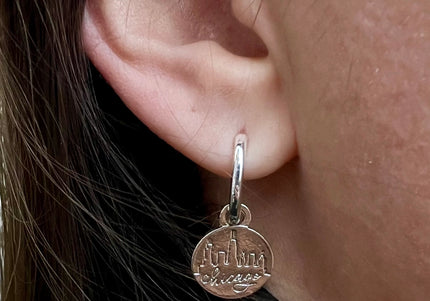 Chicago Skyline Earrings Gold