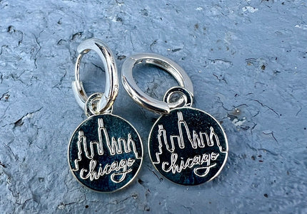 Chicago Skyline Earrings Gold
