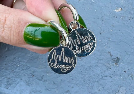 Chicago Skyline Earrings Gold