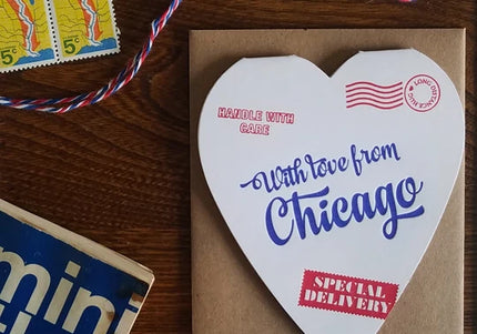 Special Delivery Heart from Chicago Greeting Card