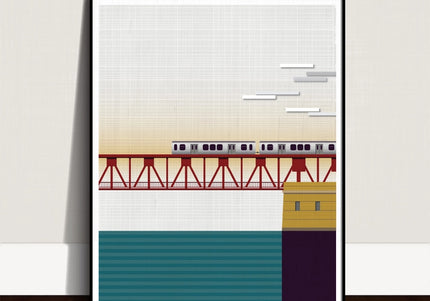 Chicago El at River Bridge 11X14 Print