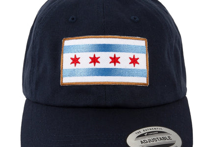 Chicago Flag Baseball Hat Navy