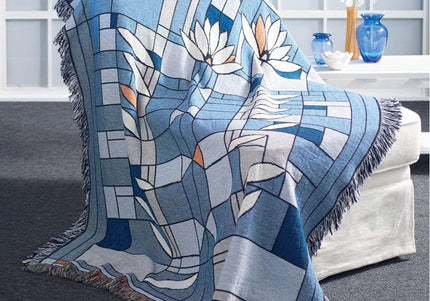 Frank Lloyd Wright Waterlilies Throw Blanket