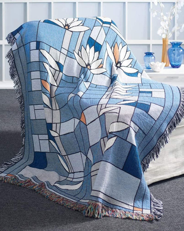 Frank Lloyd Wright Waterlilies Throw Blanket