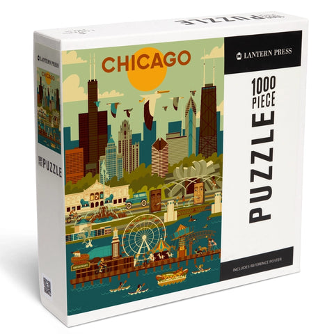 Geometric Chicago Jigsaw Puzzle