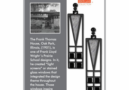 FLW Light Screen Earring Black and Chrome