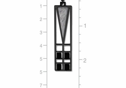 FLW Light Screen Earring Black and Chrome