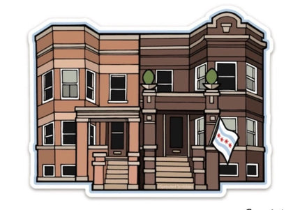 Chicago Brownstone Architect Sticker