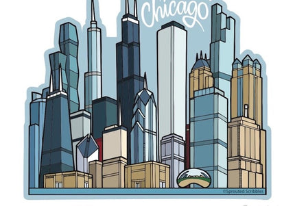 Chicago City Skyline Sticker