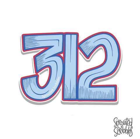 Chicago 312 Large Sticker