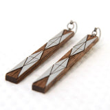 Mies Earring Walnut & Platinum