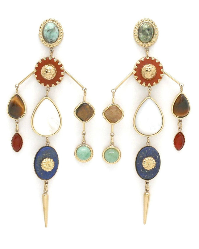 Artsy Stone Mobile Earrings