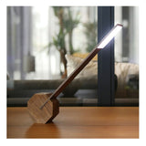 Octagon Portable Desk Light in Walnut