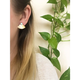 Opal Mini Pleat Jacket Earrings