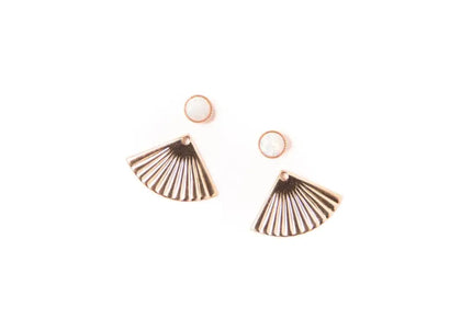 Opal Mini Pleat Jacket Earrings