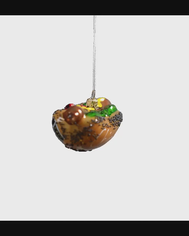 Rotating hot dog ornament