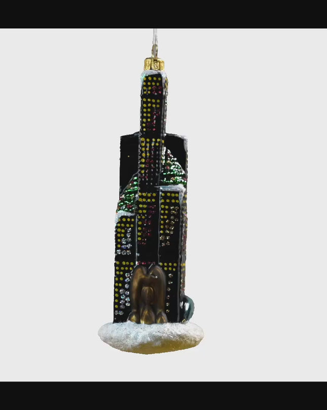 Willis Tower Glass Ornament