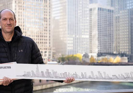 Chicago Reflected: A Skyline Drawing from the Chicago River