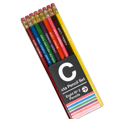 Chicago "EL" Train Pencils - Set of 9