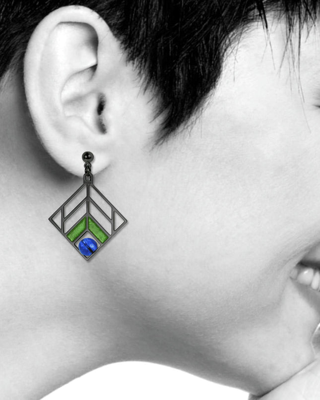 Frank Lloyd Wright Chevron Earrings