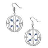 Louis Sullivan Elevator Door Earrings in Sapphire