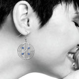 Louis Sullivan Elevator Door Earrings in Sapphire