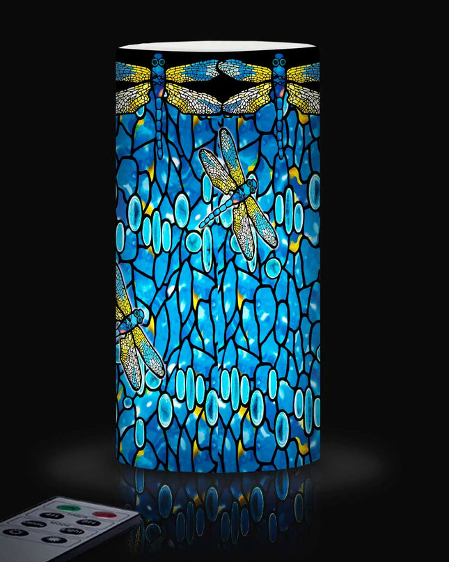 Tiffany Dragonfly Flameless Candle